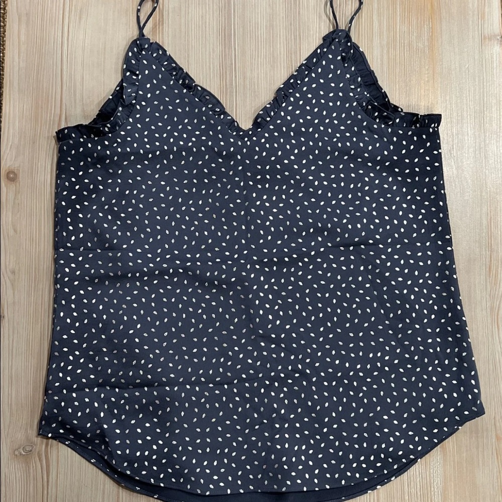 Express Tank Top, Metallic Silver & Blue, Sz S/P